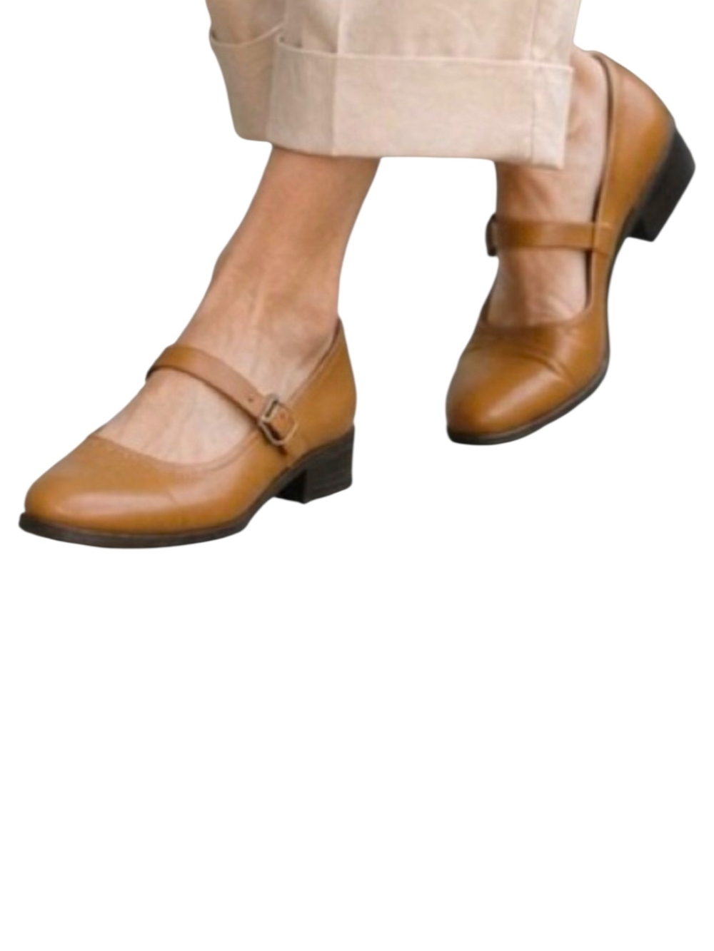 SOUL Naturalizer Ramona Mary Jane Tan Brown 12M Comfort Officecore Mod Preppy - Picture 2 of 5